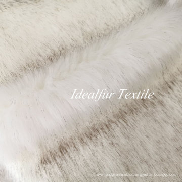 White Tip Artificial Faux Fur Imitation Fox Hair Fake Fur